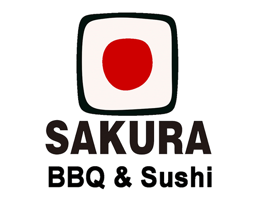Sakura BBQ & Sushi Restaurant logo.
